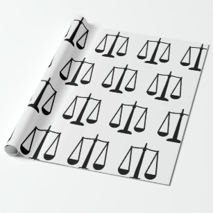 Scales of Justice Design for Law School Grads Wrapping Paper