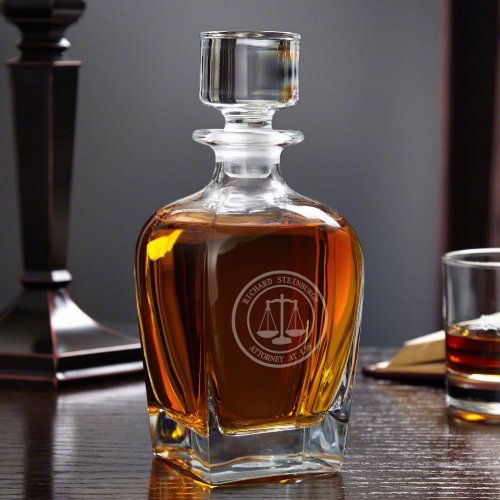 Scales of Justice Draper Whiskey Decanter