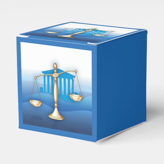Scales of Justice Favor Boxes (Front Side)