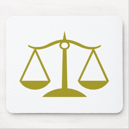 Scales of Justice _ Gold Mouse Pad