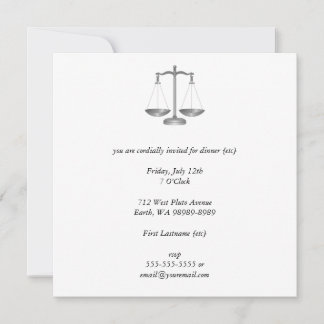 Scales of Justice Invitation