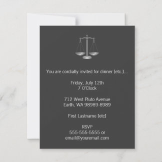 Scales of Justice Invitation
