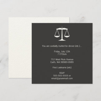 Scales of Justice Invitation