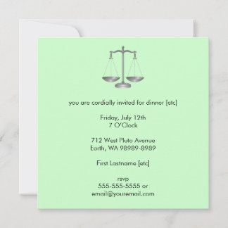 Scales of Justice Invitation