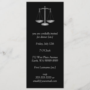 Scales of Justice Invitation