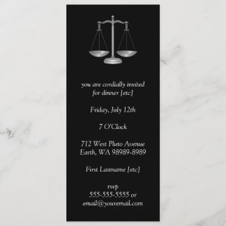 Scales of Justice Invitation