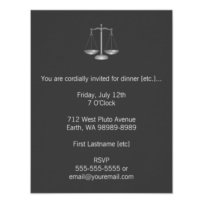 Scales of Justice Invite