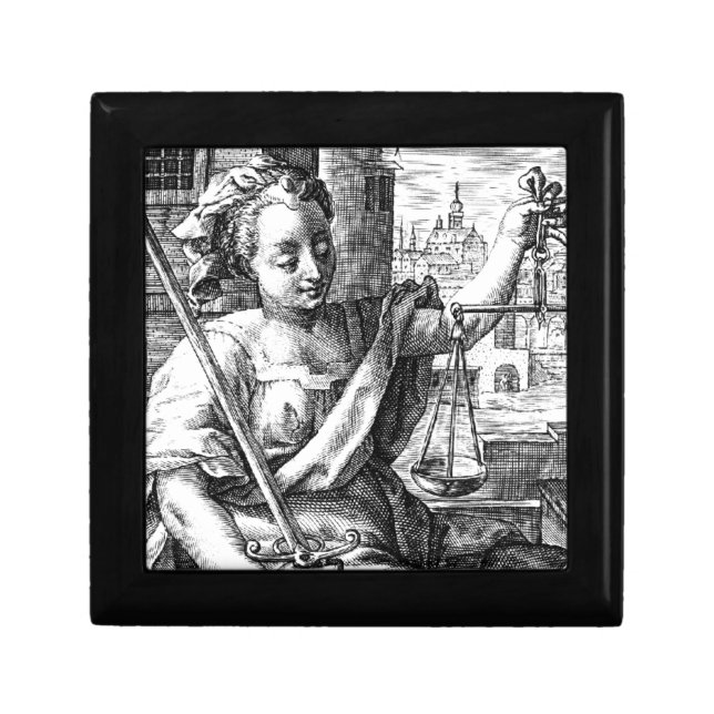 Scales of Justice Keepsake Box (Front)