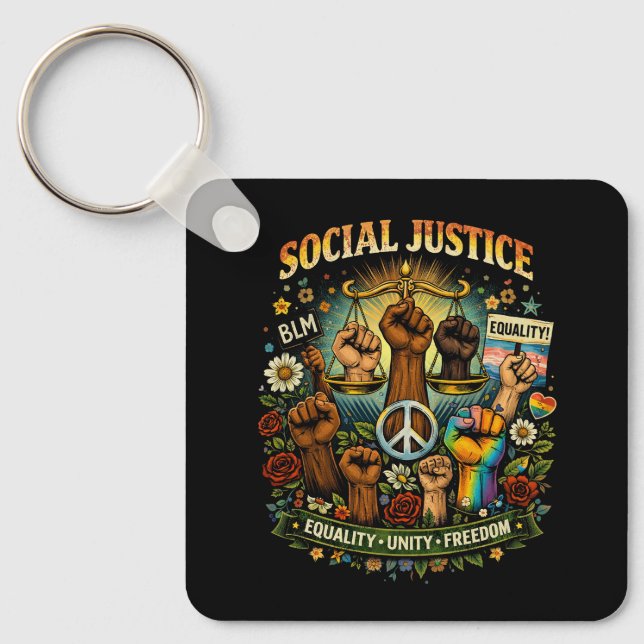 Scales of Justice Keychain (Front)