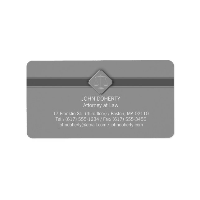 Scales of Justice Label (Front)