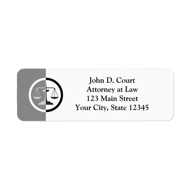Scales of Justice Label (Front)