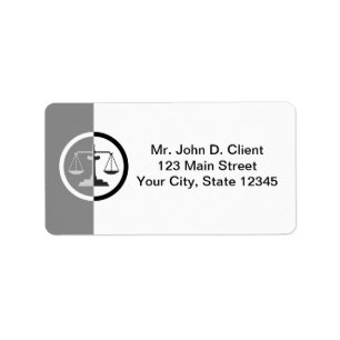 Scales of Justice Label