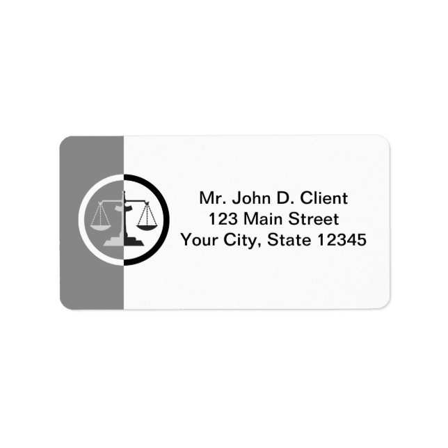 Scales of Justice Label (Front)