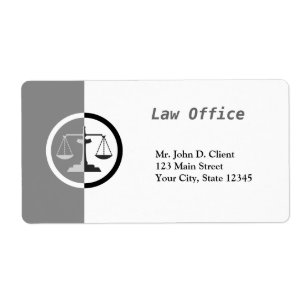 Scales of Justice Label
