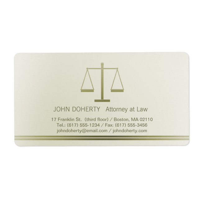 Scales of Justice - Label (Front)