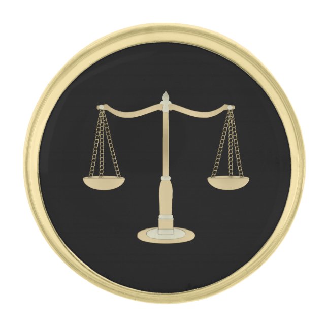Scales Of Justice Lapel Pin (Front)