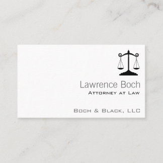 Scales of Justice (Law) Business Card