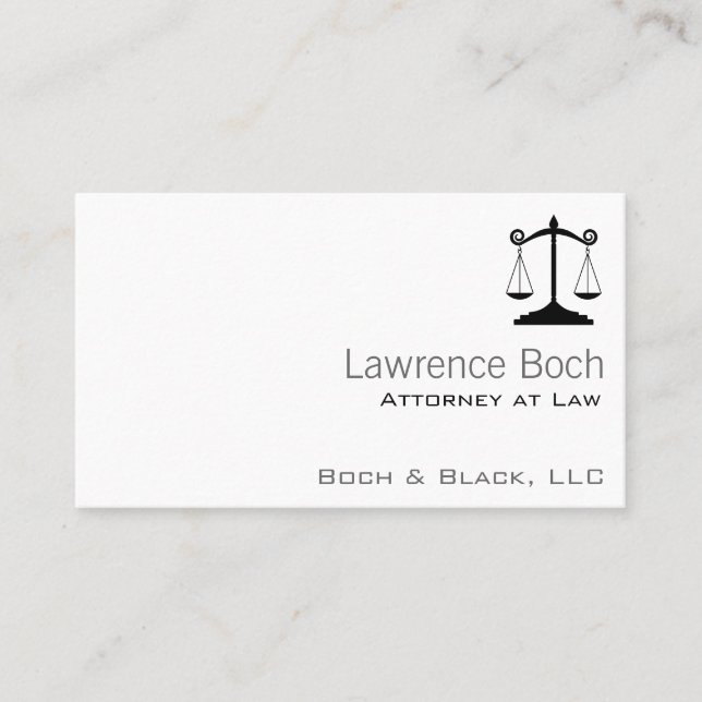 Scales of Justice (Law) Business Card (Front)