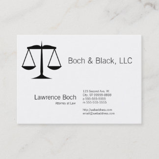 Scales of Justice (Law) Business Card