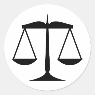 Scales of Justice (Law) Classic Round Sticker