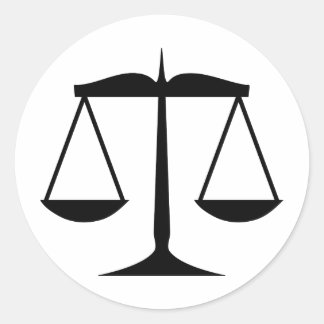 Scales of Justice (Law) Classic Round Sticker