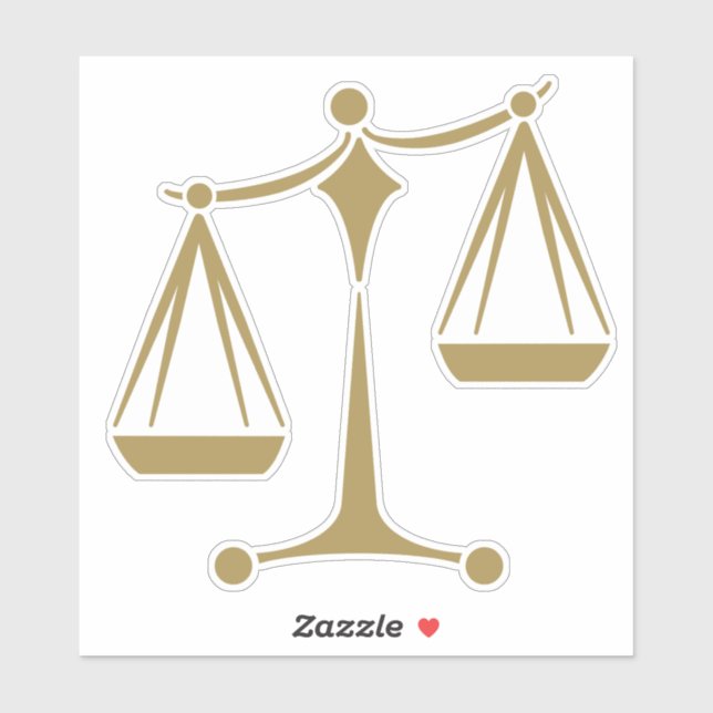 Scales of Justice - Law Classic Sticker (Sheet)