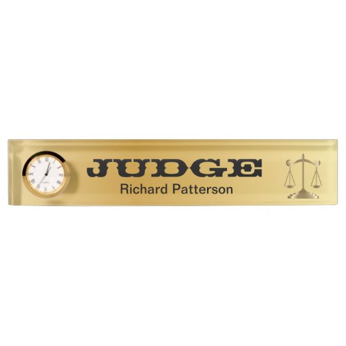 Scales of Justice  Law Desk Name Plate