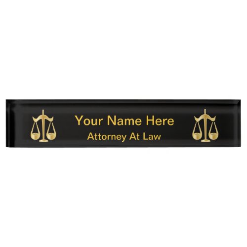 Scales of Justice  Law  DIY Text Desk Name Plate