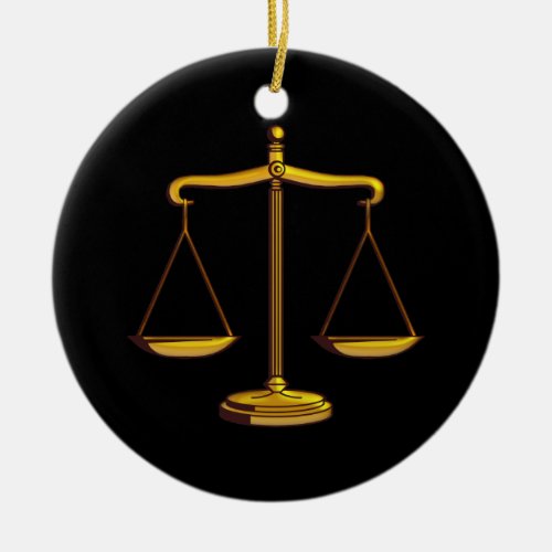 Scales of Justice  Law Gifts Ceramic Ornament