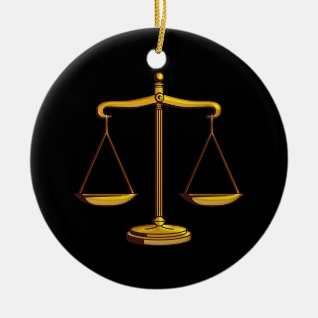 Scales of Justice | Law Gifts Ceramic Ornament (Front)