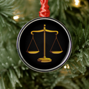 Scales of Justice   Law Gifts Metal Ornament