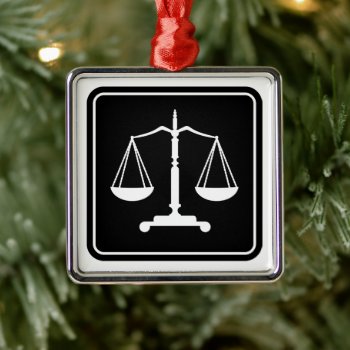 Scales Of Justice | Law Gifts Metal Ornament by wierka at Zazzle