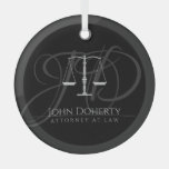 Scales of Justice | Law Glass Ornament
