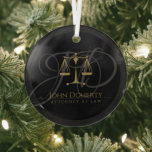 Scales Of Justice | Law Glass Ornament at Zazzle