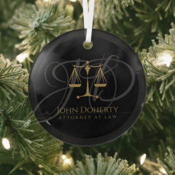 Scales Of Justice | Law Glass Ornament by wierka at Zazzle