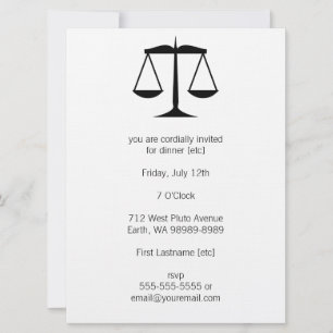 Scales of Justice (Law) Invitation