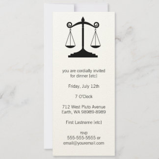 Scales of Justice (Law) Invitation