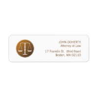 Scales of Justice Law Label