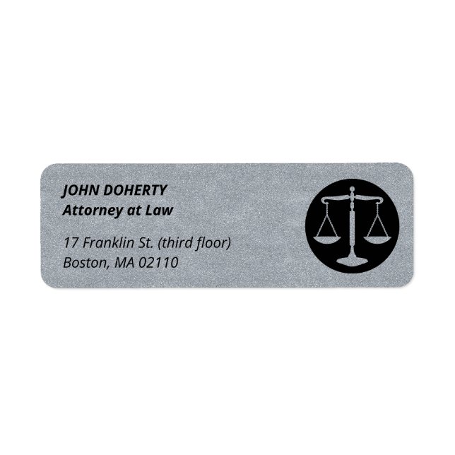 Scales of Justice Law Label (Front)
