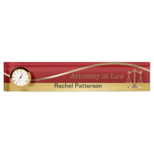 Scales of Justice Law Lawyer Desk Name Plate