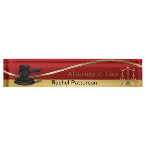 Scales of Justice  Law  Lawyer Desk Name Plate