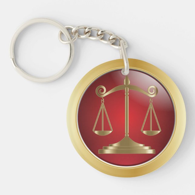 Scales of Justice | Law | Lawyer Keychain (Front)