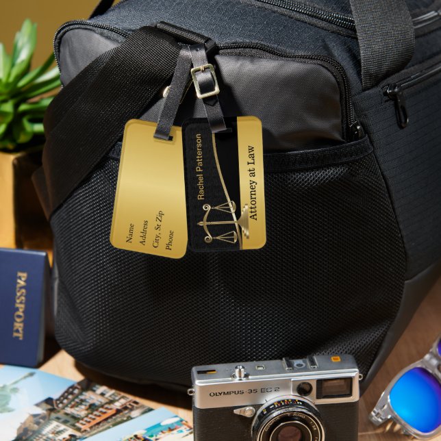 Scales of Justice | Law | Lawyer Luggage Tag (Front & Back)