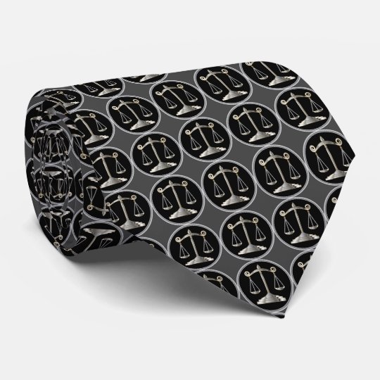 Scales of Justice Law Lawyer Neck Tie