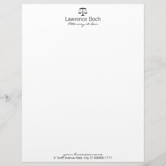 Scales of Justice (Law) Letterhead