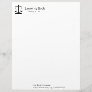 Scales of Justice (Law) Letterhead