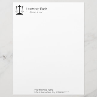 Scales of Justice (Law) Letterhead