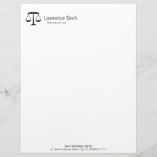 Scales of Justice (Law) Letterhead