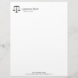 Scales of Justice (Law) Letterhead