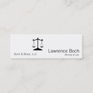 Scales of Justice (Law) Mini Business Card